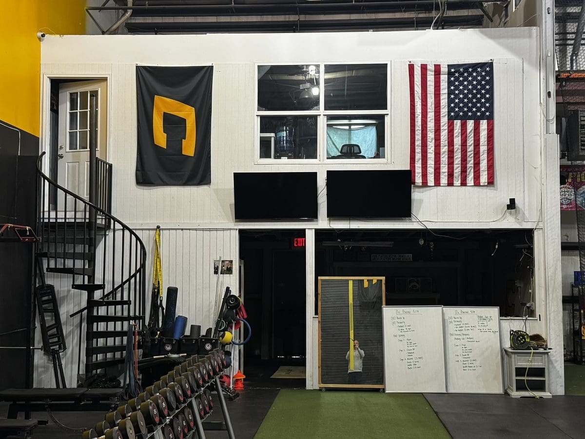 The Canes Illinois Naperville training space with film boards and player lounge